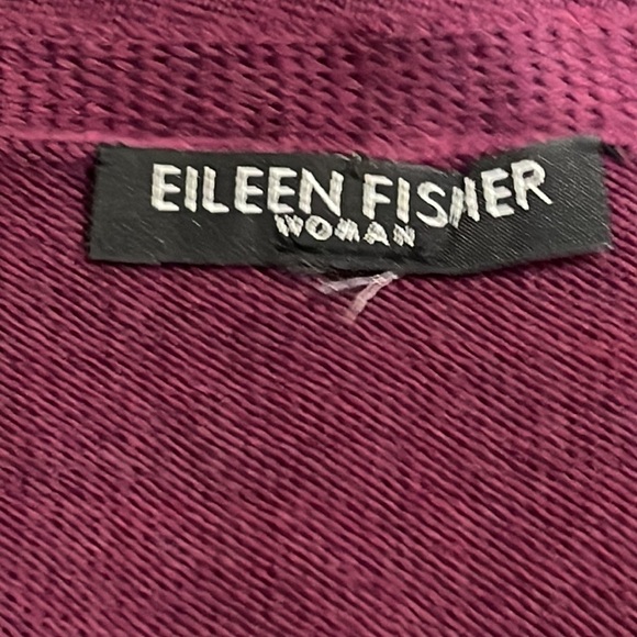 Eileen Fisher Wool Shirttail Sweater Tunic Dress In Rumberry Plus Size 1X - EUC - Picture 4 of 5